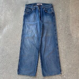 Mavi 170 Max Wide Full Zip Fly Wide Leg Baggy Faded Men's Jeans Size 34x30